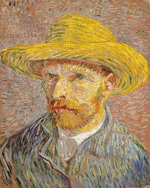 Self–Portrait with a Straw Hat 1887 Vincent van Gogh