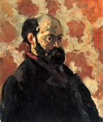 Self-portrait in front of pink background 1875