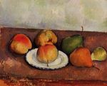 Still life plate and fruit 1887