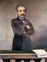Portrait of Clemenceau at the tribune 1880