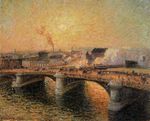 The pont Boieldieu Rouen sunset 1896