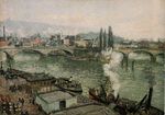 The pont Corneille Rouen grey weather 1896
