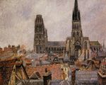 The roofs of old Rouen grey weather 1896